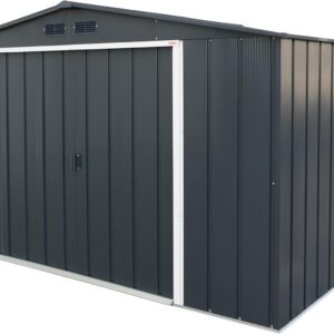 Duramax ECO 10 x 8 (7.80 m2) Metal Garden Storage Shed, Hot-Dipped Galvanized Metal Shed, Tool Storage Shed, Strong Reinforced Roof Structure