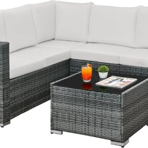 rattanstar 5 Seater Rattan Garden Furniture Sets, Outdoor Corner Sofa Set