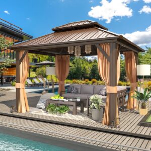 3x3.6M Metal Double Roof Aluminum Hardtop Gazebo